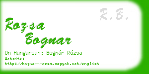 rozsa bognar business card