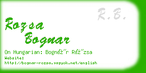 rozsa bognar business card